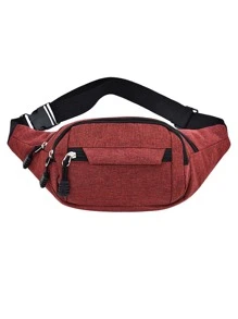 Medium Bum Bag Red Fashionable For Sport - Red - View 1