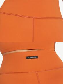 GLOWMODE 31" FeatherFit™ Retro Sport Flared Leggings - Russet Orange - View 8
