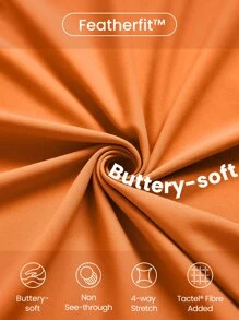 GLOWMODE 31" FeatherFit™ Retro Sport Flared Leggings - Russet Orange - View 9