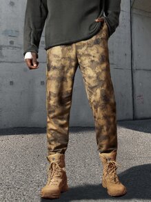 ROMWE MEN Guys Tie Dye Drawstring Pants