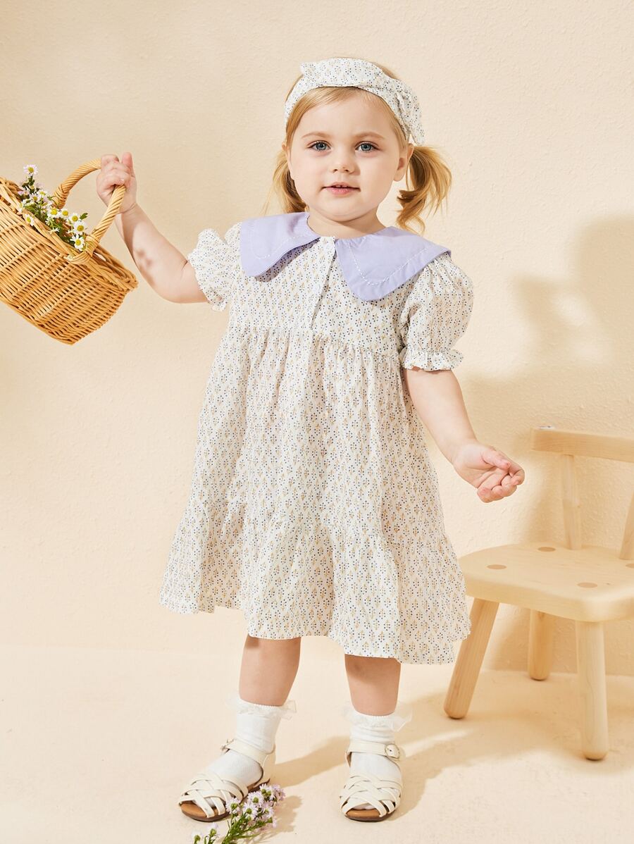 Summer Girls Elegant Dress (Including Hair Accessory), Not Listed On US Site - Multicolor - View 1