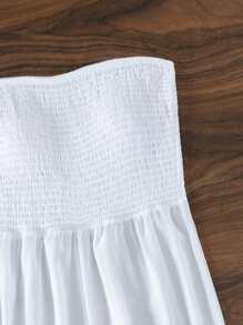 Cover up bandeau unicolor - Blanco - Ver 5