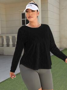 SHEIN Daily&Casual Camiseta deportiva con abertura cruzado trasero - Negro - Ver 2