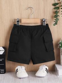 Baby Boy Flap Pocket Side Cargo Shorts
