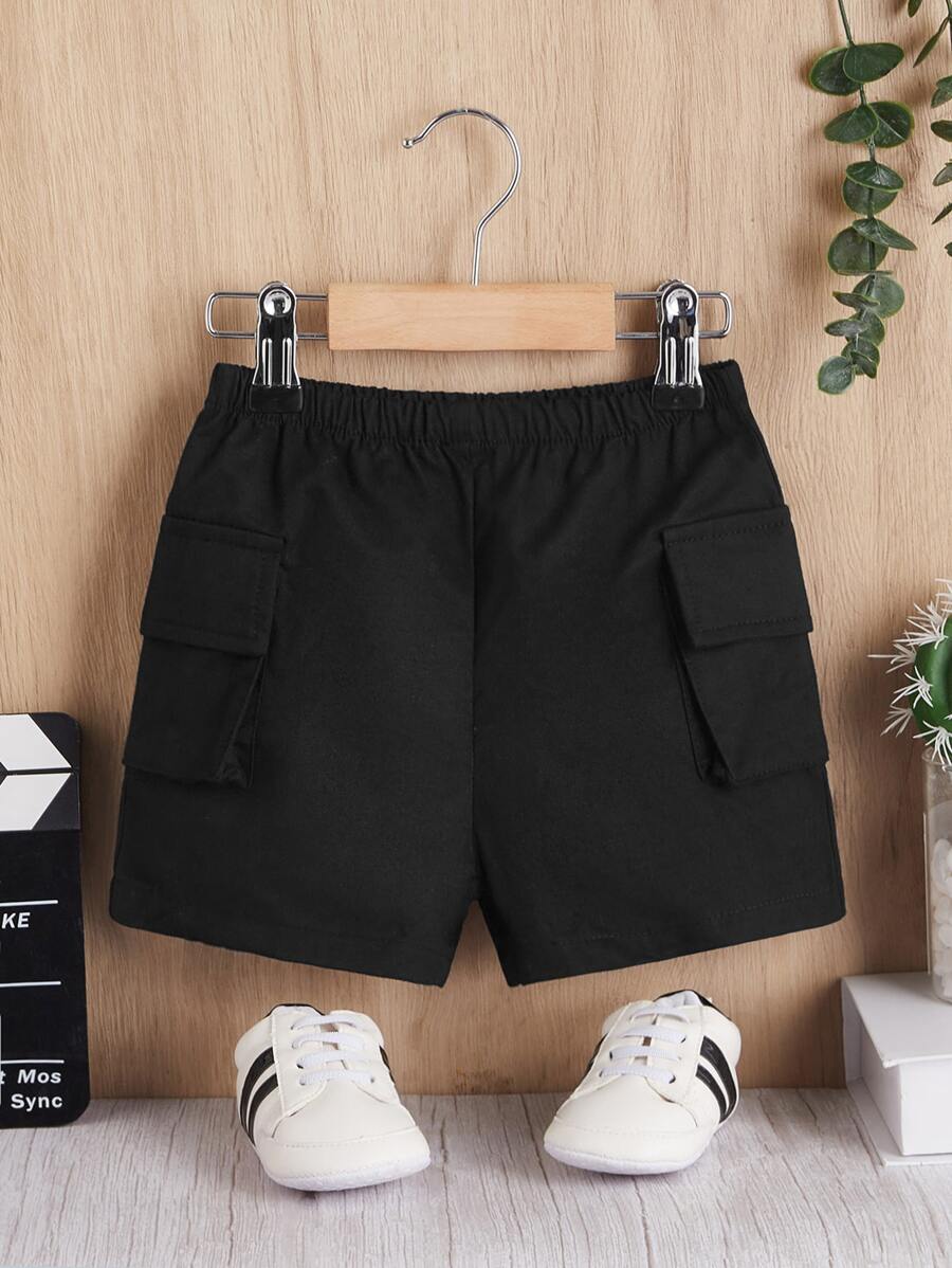 Baby Boy Flap Pocket Side Cargo Shorts