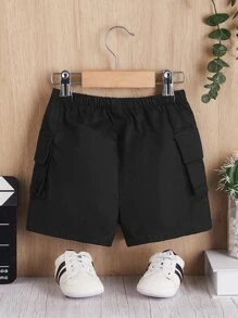 Baby Boy Flap Pocket Side Cargo Shorts