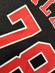 Flirla Plus Letter Graphic Contrast Trim Tee - Black - View 3