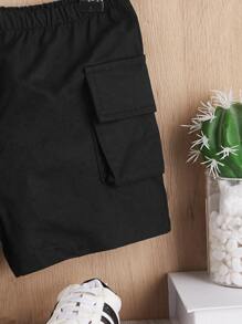 Baby Boy Flap Pocket Side Cargo Shorts
