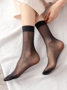 Mujer Calcetines de tripulación - Negro - Ver 1