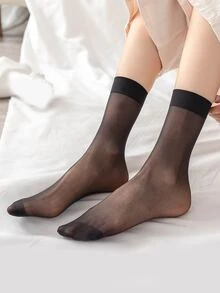 Mujer Calcetines de tripulación - Negro - Ver 2