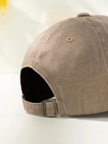 1pc Unisex Solid Casual Baseball Cap - Camel - View 3