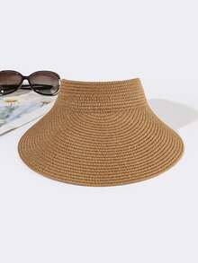 Mũ Rơm Che Nắng Chống Nắng Cho Nữ, Dành Cho Hoạt Động Ngoài Trời - Màu Khaki - Xem 4