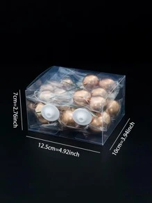 20pcs Metallic Ball Design Cake Topper, Minimalist Plastic Ball Decor Cake Top Decoration For Birthday Party - Multicolor - View 2