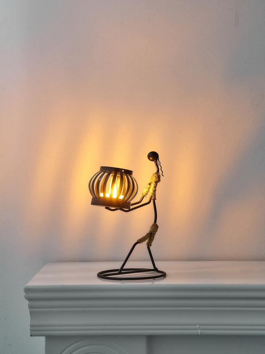 Zt-0215 Iron Art Candlestick (girl-h), Christmas Decoration