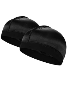 Awegeo Turban pentru bărbați 1/2/4/6/8buc, șapcă ondulată, șapcă sportivă, elastică, elastică, respirabilă, cu bandă de transpirație, pepene verde