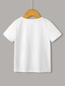 Toddler Boys Slogan & Photo Print Tee - White - View 2