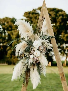 1pc 9 nhánh cỏ Pampas giả 27,6'' màu be sậy nhân tạo hoa giả mềm mại trang trí phong cách Boho cho trang trí tiệc cưới, trang trí phòng khách phòng ngủ tại nhà, sắp xếp bình hoa, đạo cụ chụp ảnh tự làm, cây giả, trang trí mùa thu, phòng, bàn làm việc, trang trí sân vườn, đồ trang trí phòng, ngày lễ tình nhân, quà tặng - Màu be - Xem 5