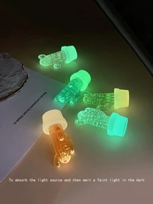 5pcs/Set Glow In The Dark Cactus Design Random Decoration Craft, Simple ABS Plant Shaped Decorative Object For Home Decoration Best Gifts Birthday - Multicolor - View 4