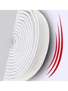 1pair No-Tie Shoelaces, White Polyester Unisex Accessories For Sneakers,Casual Shoes,White Shoes,Basketball Shoes,Trainers Running Shoes - White - View 3