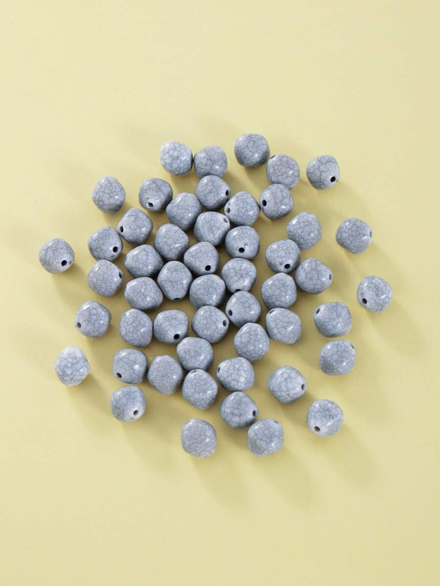 50pcs/set Bead DIY Jewelry Accessory - Light Grey - View 1