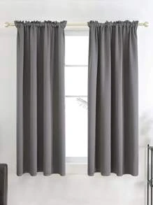 1 rèm cản sáng màu xám nhạt, rèm cản sáng cách nhiệt chặn tia UV, thích hợp cho phòng khách, phòng ngủ, làm tối phòng khi mất điện, mùa thu/đông - Màu Xám nhạt - Xem 1