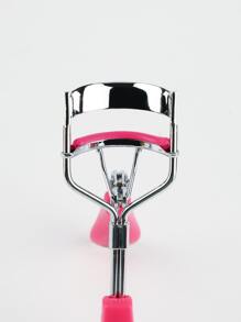 1支寬角輕量級睫毛捲翹器,自然捲曲,持久,不傷害眼皮,攜帶方便的化妝工具,不銹鋼夾子,白色和粉色 - 玫紅色 - 查看 6