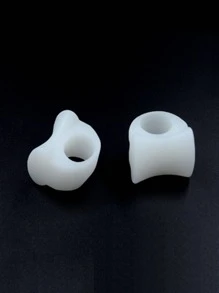 2入組極簡白色矽膠中性配件適用於鞋 - 白色 - 查看 3