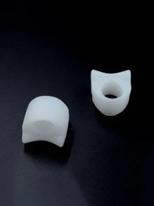 2入組極簡白色矽膠中性配件適用於鞋 - 白色 - 查看 5