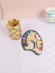 1set Mixed Color Water Color Palette, Professional Portable Adult Student Watercolor Paint Kit - Multicolor - View 3