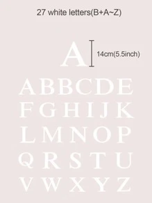 27入組5寸紙字母小氣球配件不附帶盒和小氣球適用於寶寶派對裝飾用品 - 白色 - 查看 3