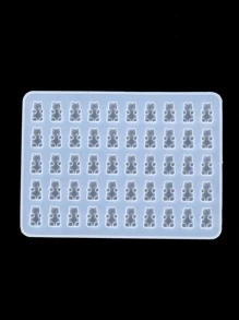 1pc Clear Bear Design Silicone Mold, Simple Plain Color Animal Design Silicone Mold For DIY - Clear - View 1