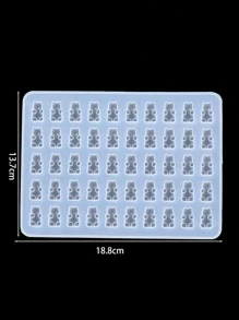 1pc Clear Bear Design Silicone Mold, Simple Plain Color Animal Design Silicone Mold For DIY - Clear - View 3