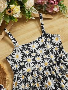 SHEIN Girls Floral Print Cami Dress - Multicolor - View 4