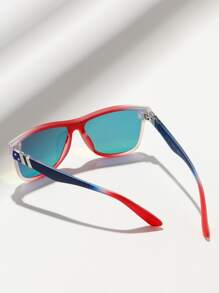 1pc Frameless Streamline Oversized Fashion Glasses, Unisex Outdoor Riding Glasses, All Seasons, Steampunk, Punk, Portable, Y2K Leopard Print, Vintage Classic Fashion Glasses, Stylish, Retro, Luxury, Square, Oval Travel, Driving, Fishing, Camping, Cycling, Hiking, Running, Decorative Eyewear - Multicolor - View 6