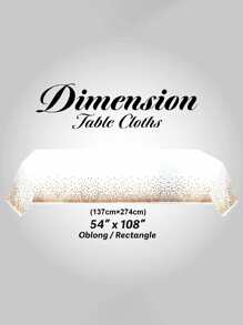 1入組塑料一次性桌布現代圓點圖案派對用一次性桌布 - 玫瑰金 - 查看 3