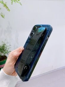 Vỏ điện thoại thạch lấp lánh có giá đỡ dây đeo cổ tay - màu đen - Xem 6