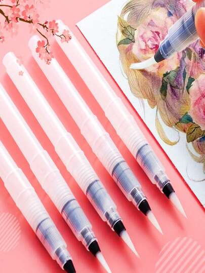 opeth 3pcs Clear Water Injection Brush, Professional Multi-Purpose Student Water Injection Painting Brush Back To School,Back To School,School Supplies