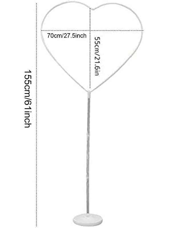 1pc PVC Balloon Stand, Heart Shaped Balloon Holder For Party SHEIN USA