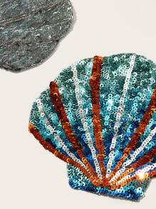 ROMWE Fairycore 1 đôi Mỹ nhân ngư Hình Vỏ định  Tương phản Sequin Nắp núm vú - Nhiều màu - Xem 3