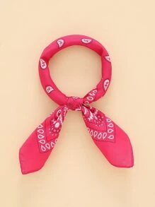 1pc Women Paisley Print Casual Style Bandana Bandana,Hair Band,Head Band Ideal For Dressing Up Your Look - Hot Pink - View 2