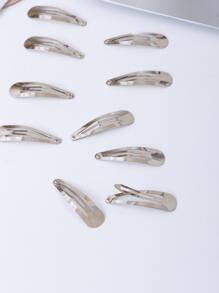 10 chiếc kẹp chụp tối giản - Bạc - Xem 2