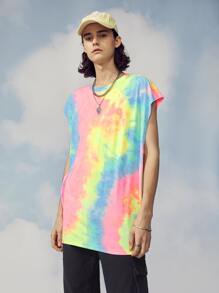 Manfinity 1pc Tie Dye Batwing Sleeve Tee - Multicolor - View 8