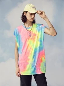 Manfinity 1pc Tie Dye Batwing Sleeve Tee - Multicolor - View 9