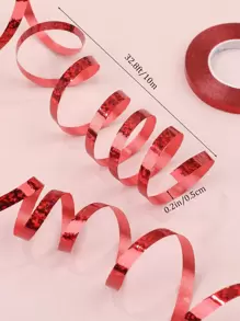 5 chiếc-10m cuộn ruy băng chấm bạc Phụ kiện bóng bay, Ruy băng bóng bay, Cuộn trang trí, Ruy băng, Cuộn ruy băng - Đỏ - Xem 5