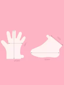 100只裝一次性手腳防裂手套防水鞋套家用塑膠保鮮膜 - 白色 - 查看 4