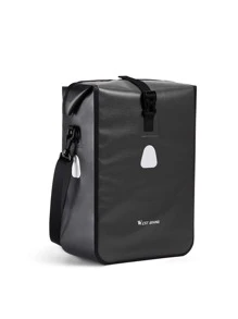 WEST BIKING 1pc Large Capacity Waterproof Bike Bag - Black - View 1