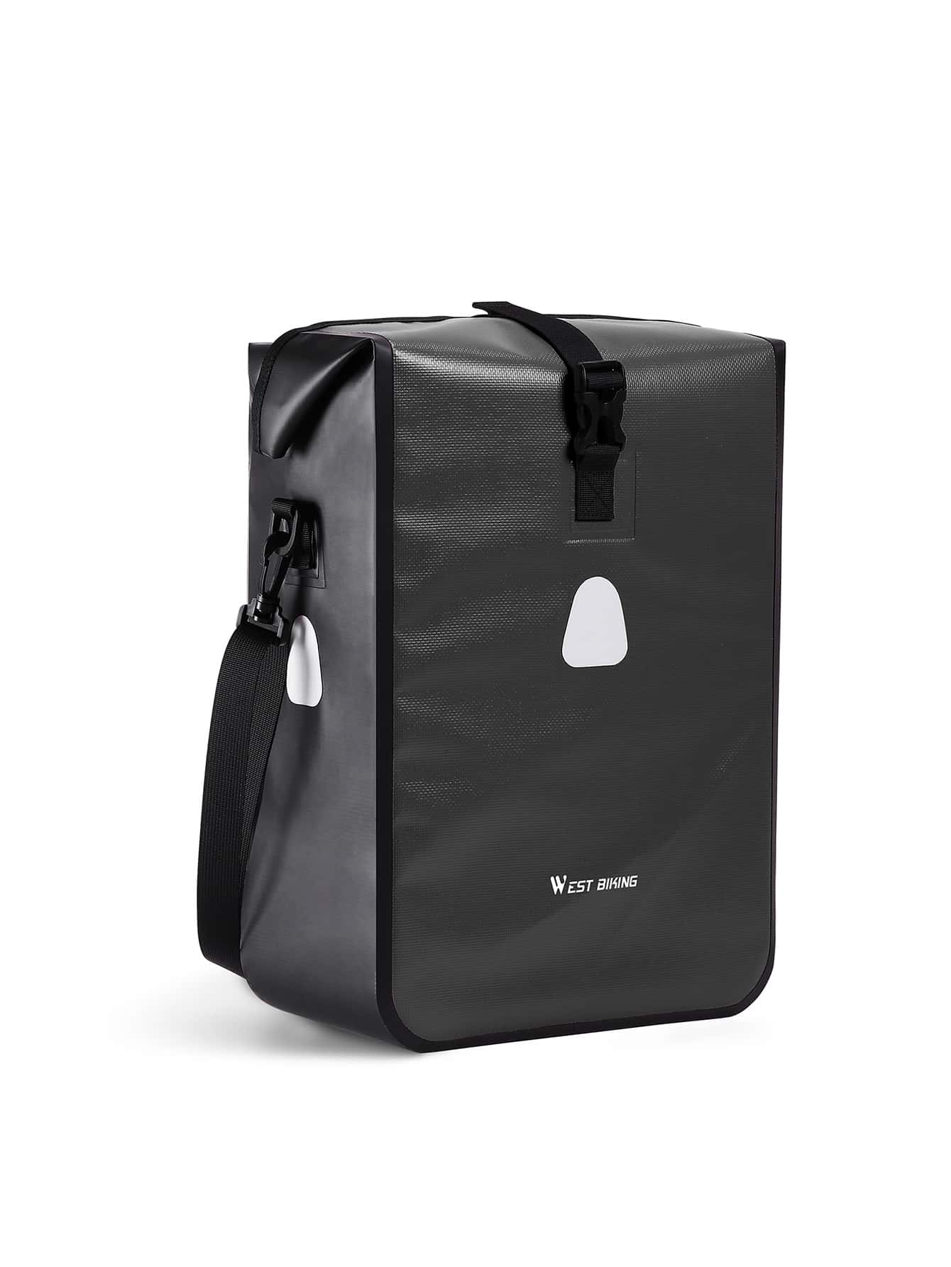 WEST BIKING 1pc Large Capacity Waterproof Bike Bag - Black - View 1