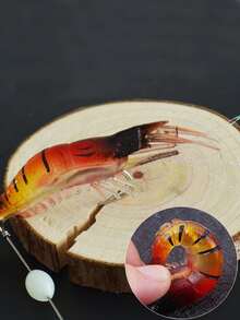 7pcs - Luminous Shrimp Bait - Ultra-Realistic Soft Lure, With Luminous Technology, High-Quality Sharp Hook, Achieving Unparalleled Catching Success Rate - White - View 10