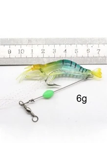 7pcs - Luminous Shrimp Bait - Ultra-Realistic Soft Lure, With Luminous Technology, High-Quality Sharp Hook, Achieving Unparalleled Catching Success Rate - White - View 11