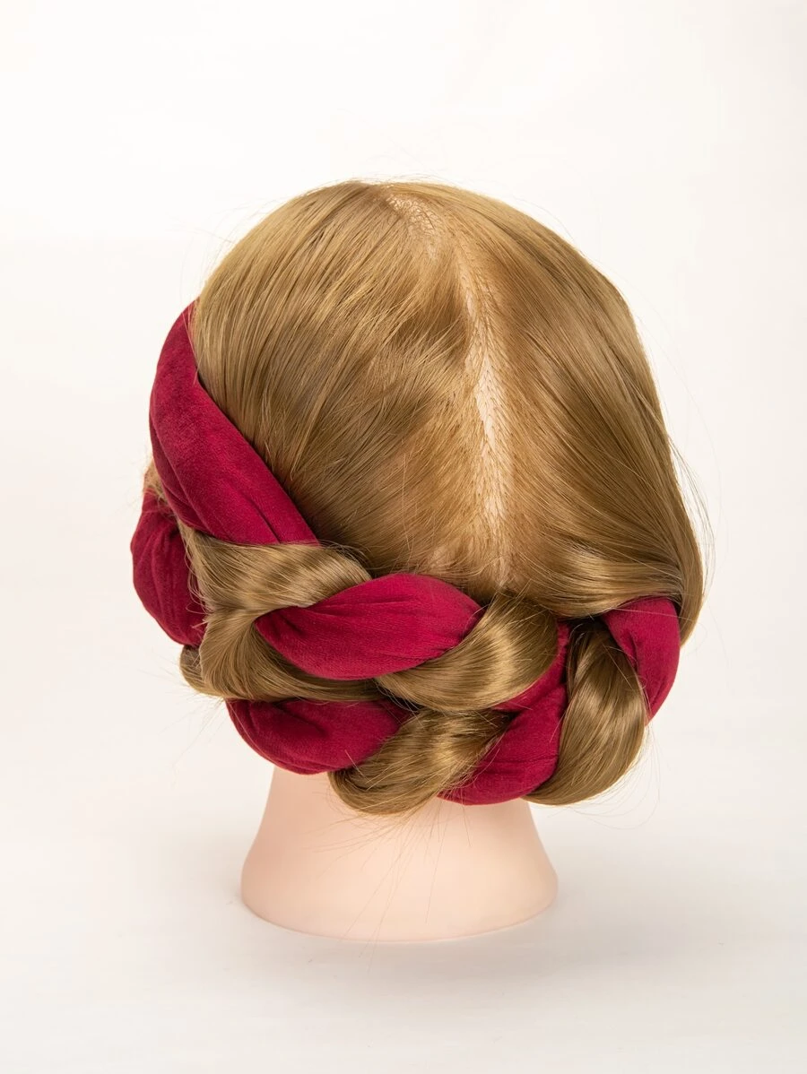 1pc Plain Hair Roller Tool - Red - View 1